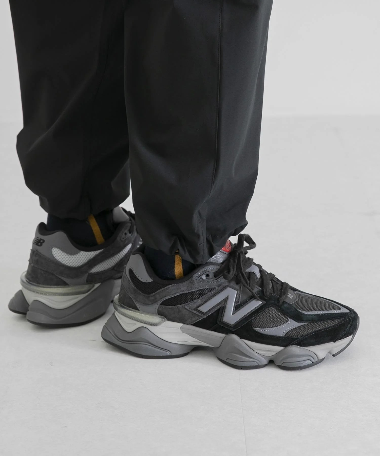 New Balance 9060 Black Castlerock Grey New Balance kikokickz