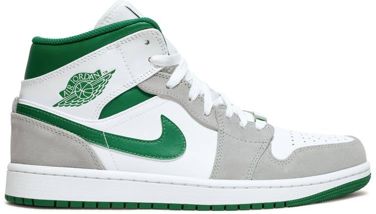 Air Jordan 1 Mid Grey Pine Green Kikokickz