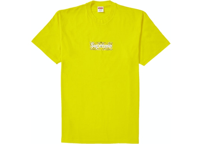 Supreme Bandana Box Logo Tee Yellow kikokickz