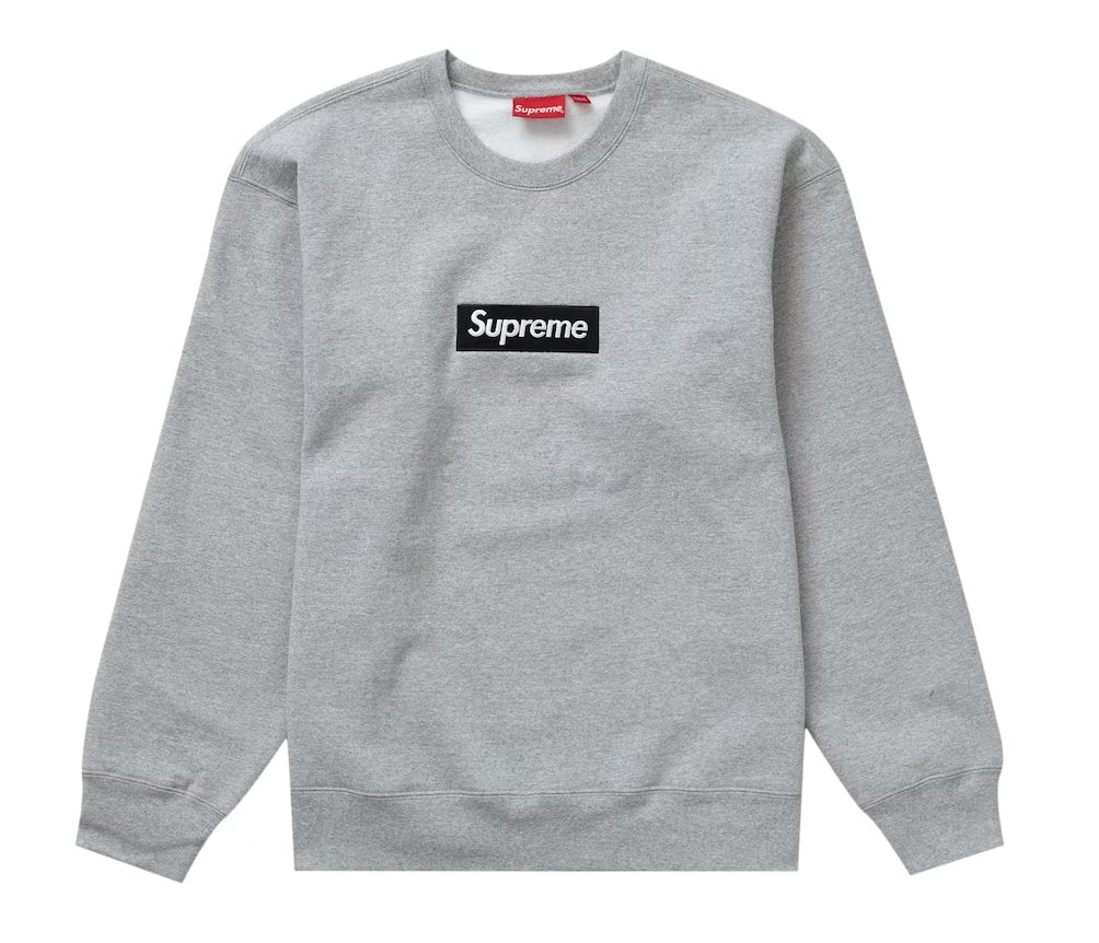 Supreme Box Logo Crewneck (FW22) Heather Grey kikokickz