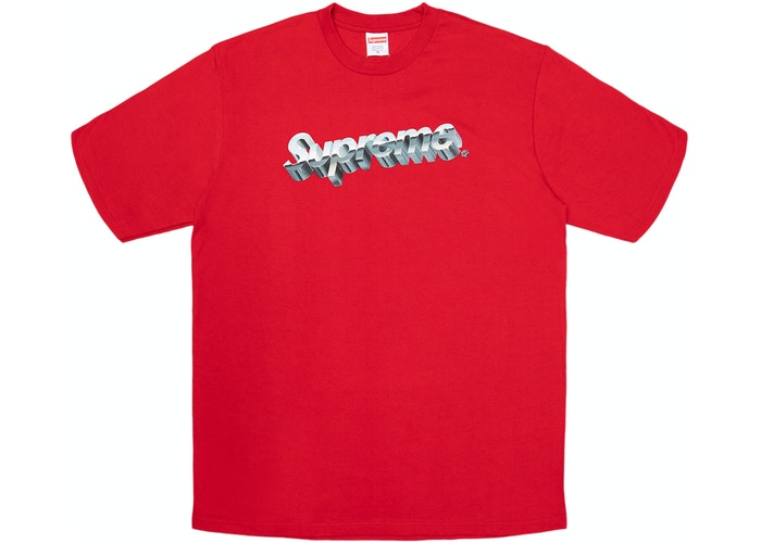 Supreme Chrome Tee Red kikokickz