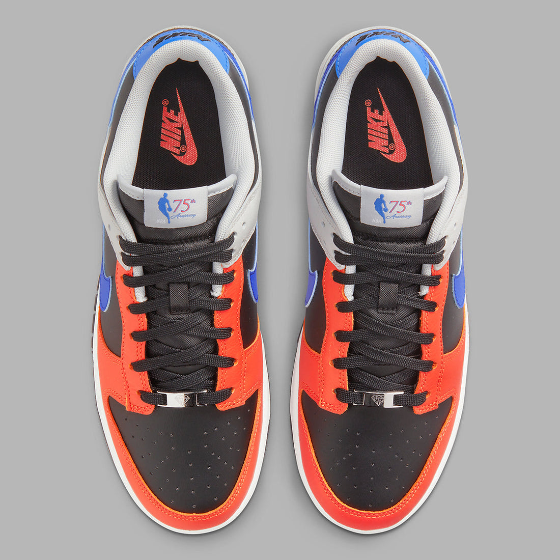 Nike Dunk Zwart/Grey Fog/Oranje/Racer Blue Kikokickz 