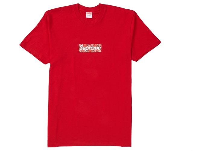 Supreme Bandana Box Logo Tee Red kikokickz 