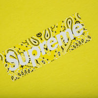 Supreme Bandana Box Logo Tee Yellow kikokickz 