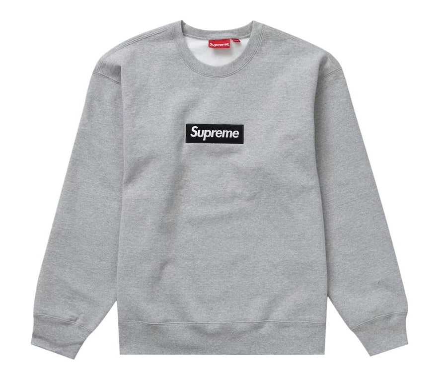 Supreme Box Logo Crewneck (FW22) Heather Grey kikokickz 